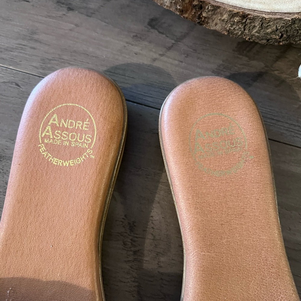 Andre Assous Beige Woven Slide Sandals - Picture 5 of 11